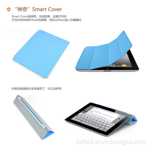 for Apple iPad 2/3/4 PU Leather Folio Samrt Stand Cover & Tablet Case